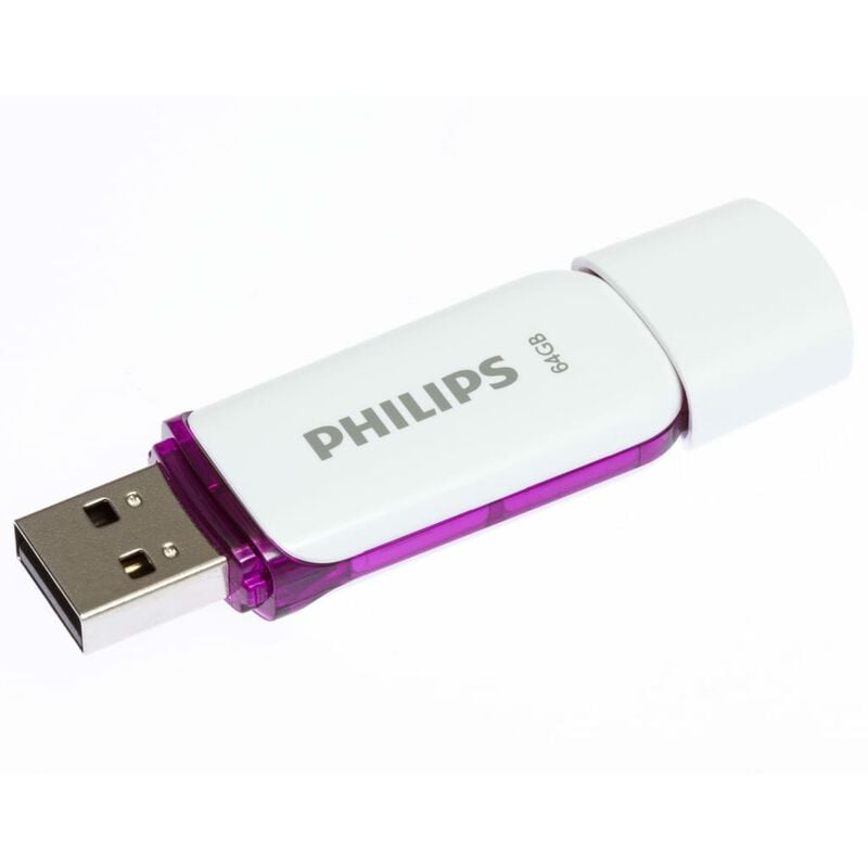 

Memoria USB 2.0 Snow 64 GB blanco y morado - Multicolor - Philips