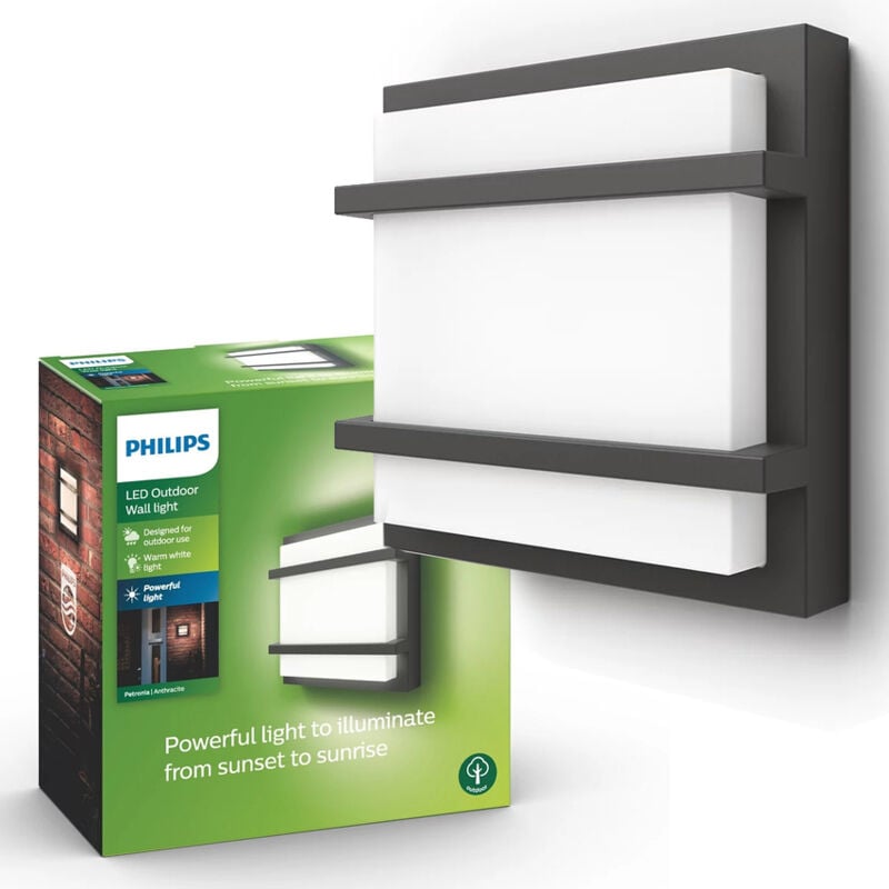 Philips - Applique extérieure led Petronia 12W chaud anthracite 1739493P0