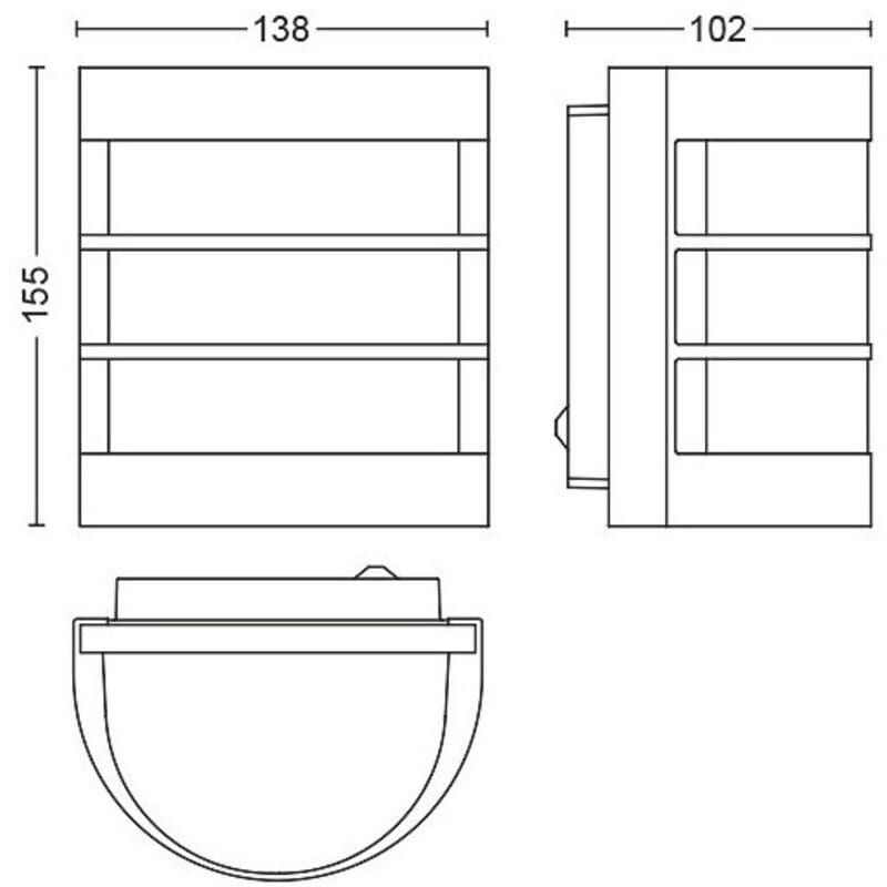 Philips - applique murale extérieure calgary 60W, Inox