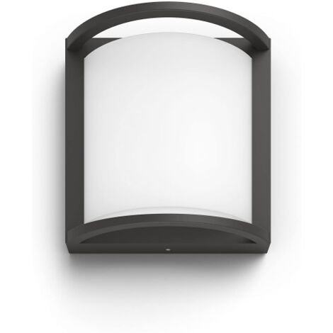 Philips myGarden - Dispositivo LED a parete per esterni 19x19 cm, 4000 K, 12 W, antracite 915005555101