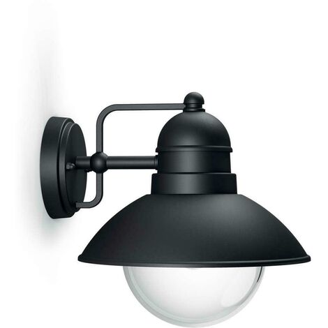 Philips myGarden - Lampada a parete per esterni 22x22 cm, E27, nero 915005309101