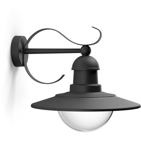 Philips myGarden - Lampada da parete per esterni 30x29 cm, E27, nero 915005308701