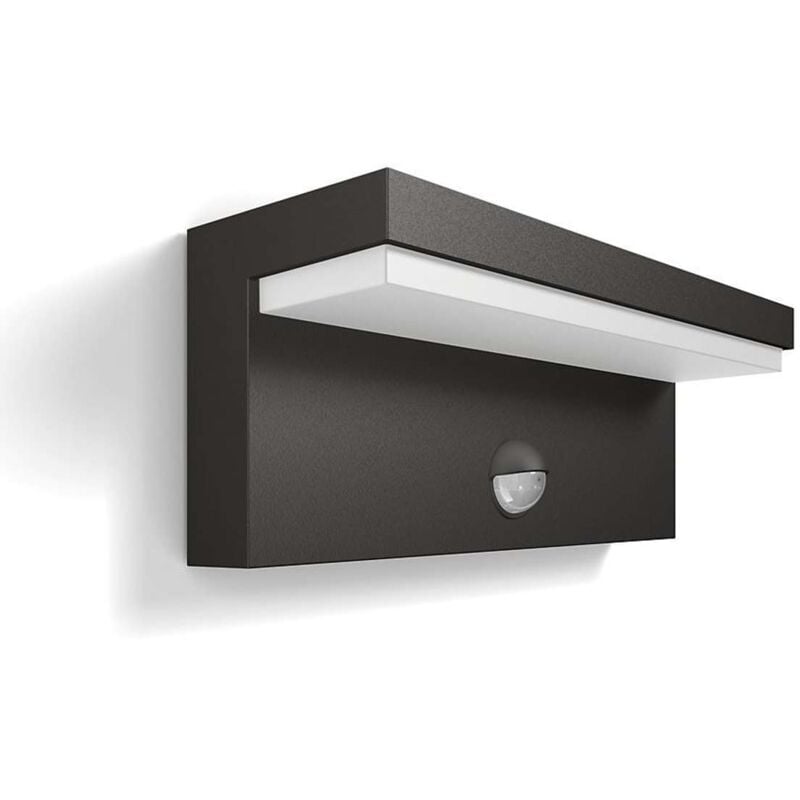 MyGarden - Applique d'extérieur led 22x8 cm, 4000 k, 4,5 w, avec détecteur, anthracite 915005378402 - Philips