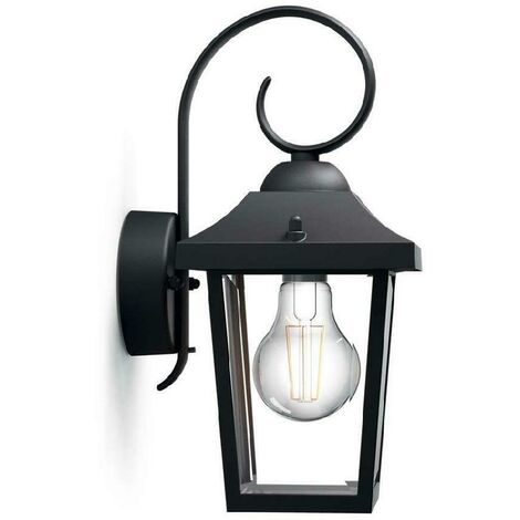 Philips myGarden - Lanterna da esterno a parete 29x13 cm, E27, nero 915005309001