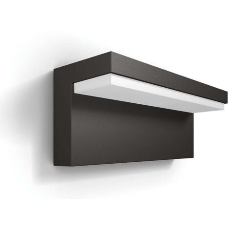 Philips myGarden - LED-Wandleuchte für den Außenbereich 22x8 cm, 4000 K, 4,5 W, Anthrazit 915005378302