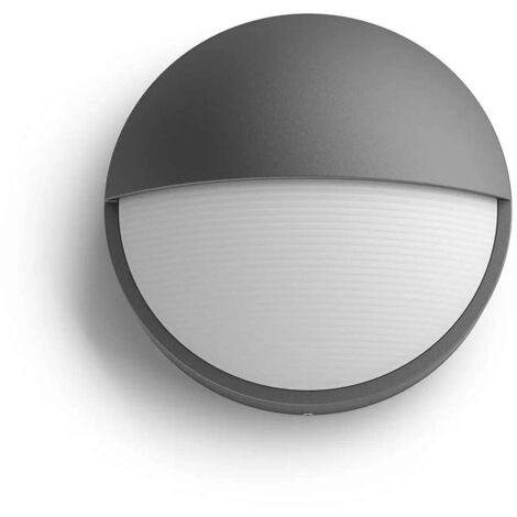 Philips myGarden - LED-Wandleuchte für den Außenbereich, Durchmesser 21 cm, 2700 K, 6 W, Anthrazit 915005192801