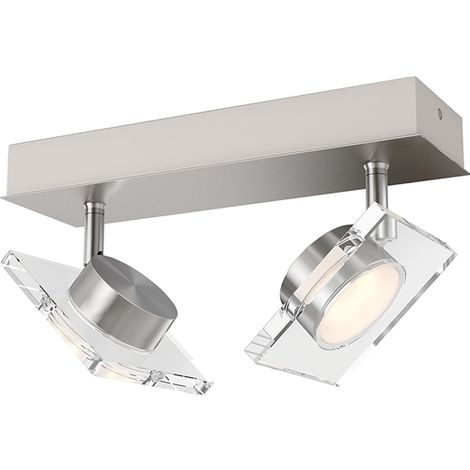 Philips myLiving 533131716 - Faretto LED a 3 luci SPUR, in metallo 4,5 W,  in acciaio