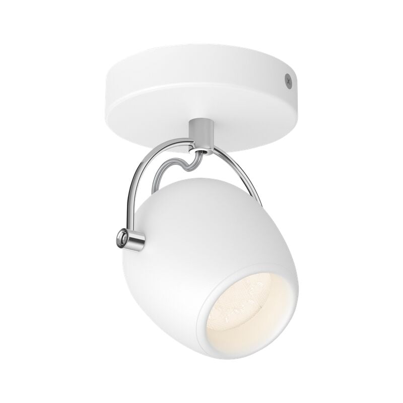 

myLiving Foco Rivano LED Blanco en Metal, 4,3 W, 430 Lúmenes por Foco Equivalentes a 37 W en Incandescencia, Luz Blanca Cálida - Philips