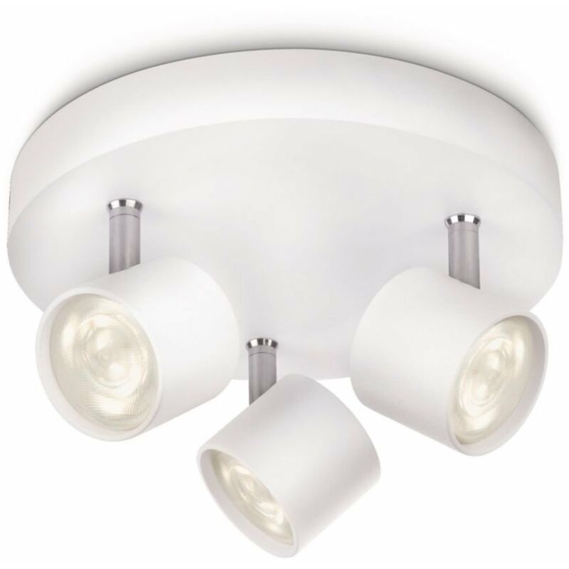 Philips - Lighting Lampada da Soffitto con 3 Spot led, Alluminio, Bianco