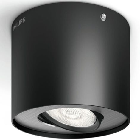 Philips myLiving - Spotleuchte, Durchmesser 10 cm, 2700 K, 4,5 W, dimmbar, schwarz 915004934901