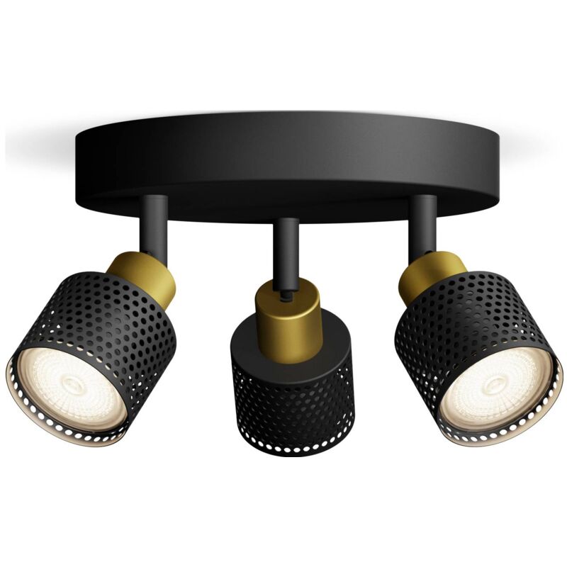 Philips - Niall 8720169300156 Spot de plafond GU10 noir, or Y952173