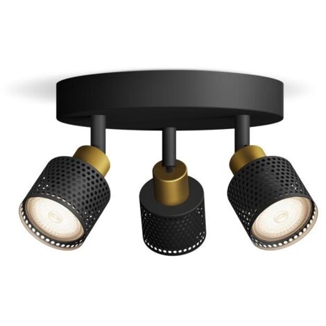 Philips Niall 8720169300156 Deckenstrahler  GU10   Schwarz, Gold