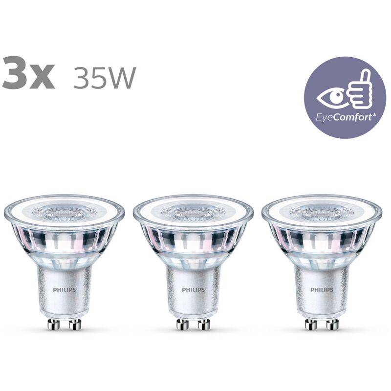 

Pack de 3 bombillas LED (3,5 W, GU10 A+) - Philips