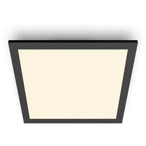 Philips – Panneau LED pour plafond 12W carré noir – 3 ambiances 2700K – 1100 lumens – Éclairage personnalisé pour divers environnements