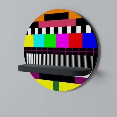 PHILIPS PATTERN Rundes Regal Schwarz