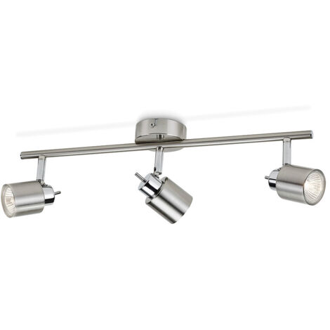 Philips Plafonnier Ajustable Chrome Trois Spots GU10