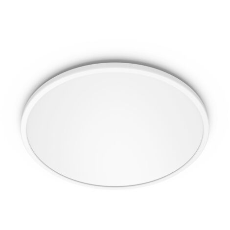 Philips – Plafonnier LED Superslim 15W – 3 ambiances – 1500 lm – 4000K blanc – Design fin pour plafonds bas – Technologie EyeComfort