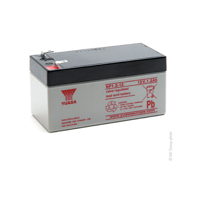 Yuasa - Batterie plomb agm NP1.2-12 12V 1.2Ah F4.8