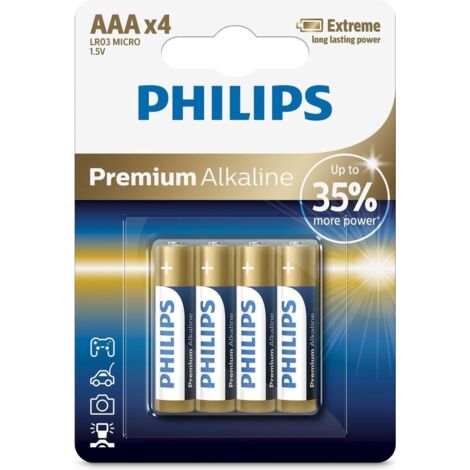 Philips Premium Pile alcaline LR03M4B/10 Pile domestique of single use AAA Alkaline
