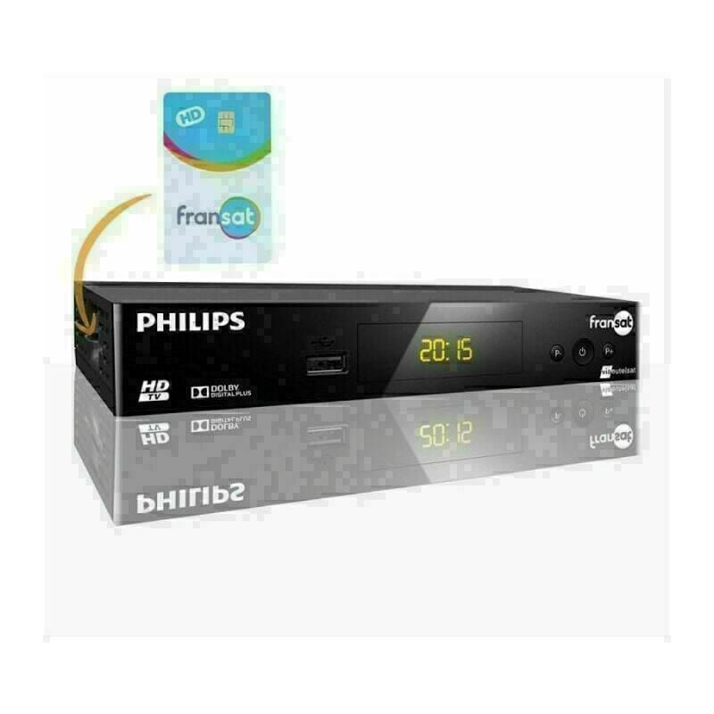 Récepteur Philips dsr 3031F , démodulateur satellite - enregistreur usb hd fransat + carte fransat PC7 valable 4 ans