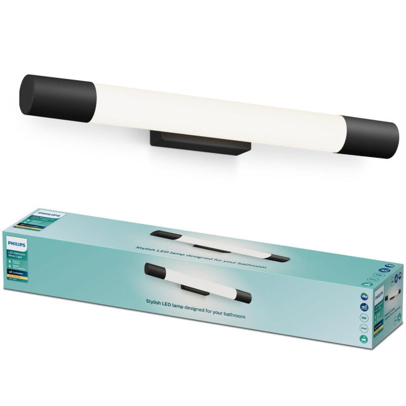 Philips - rover 8720169300170 plafonnier led pour salle de bain 5 w blanc chaud noir