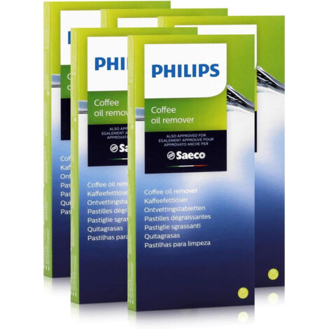 Philips Saeco CA6704/10 - Lot de 5 boites de 6 pastilles degraissantes de 1,6 g pour machine a cafe