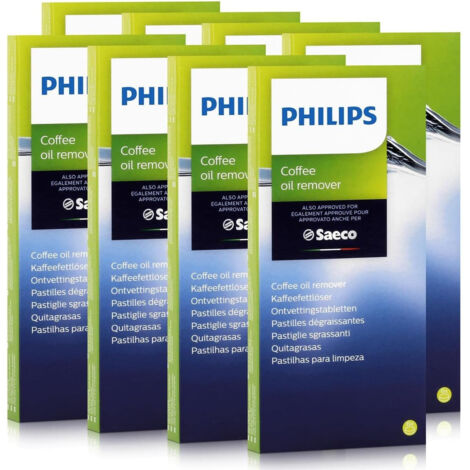 Philips Saeco CA6704/10 - Lot de 8 boites de 6 pastilles degraissantes de 1,6 g pour machine a cafe