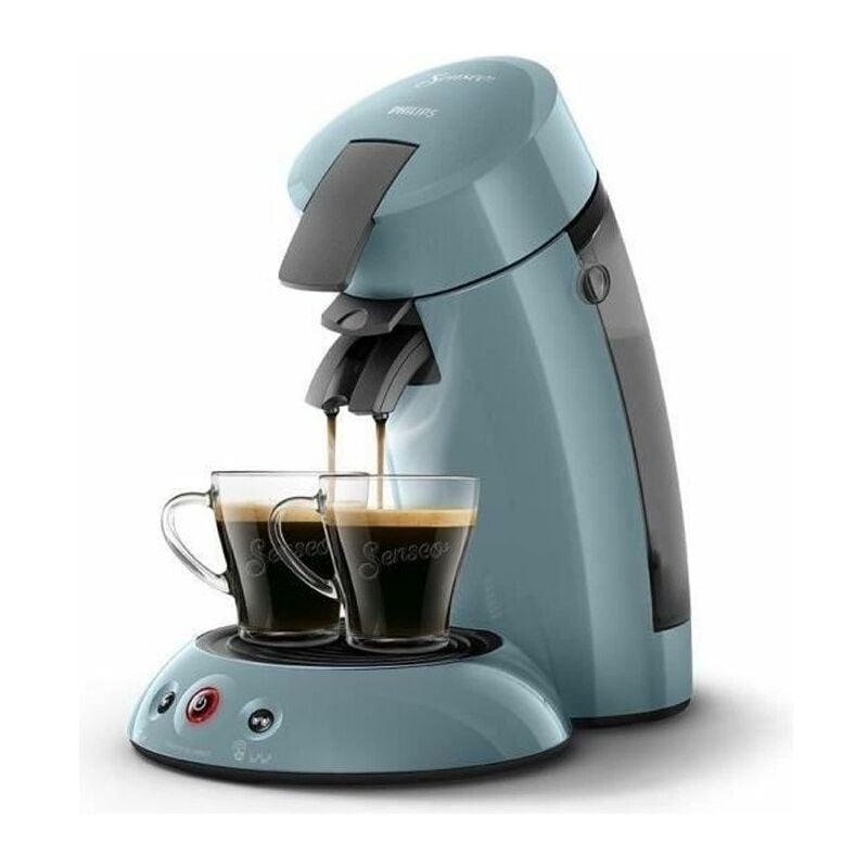 Machine a café dosette SENSEO ORGINAL Philips HD6553/21, Booster d'arÙmes, Crema plus, 1 ou 2 tasses, Bleu Gris