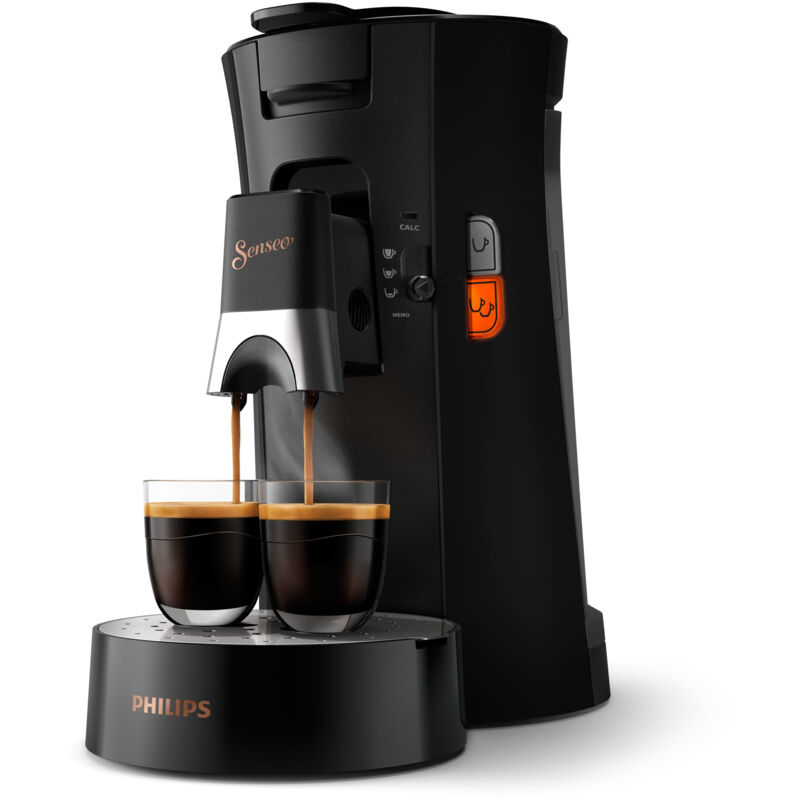 Philips - Cafetière à dosettes 1bar 1450w noir intense csa240.61