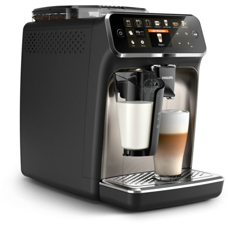 Philips - Expresso avec broyeur LatteGo 5400 Series EP5447/90 1500 w Noir