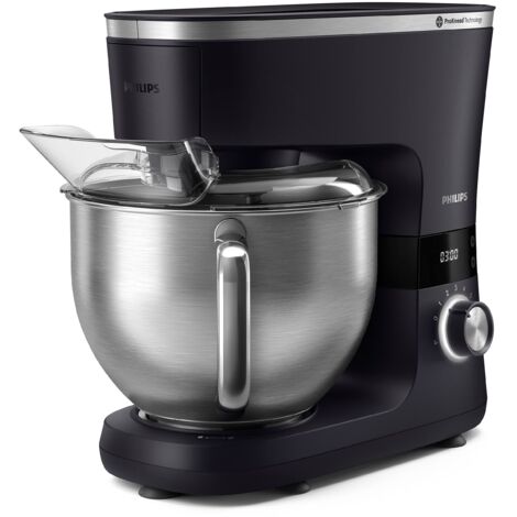 Philips Serie 7000 Robot da Cucina – Tecnologia ProKnead, Recipiente da 5,5L, Motore 1000W, 8 Velocità, Smart Timer LED, Accessori Lavabili, Illuminazione Ciotola (HR7962/01)