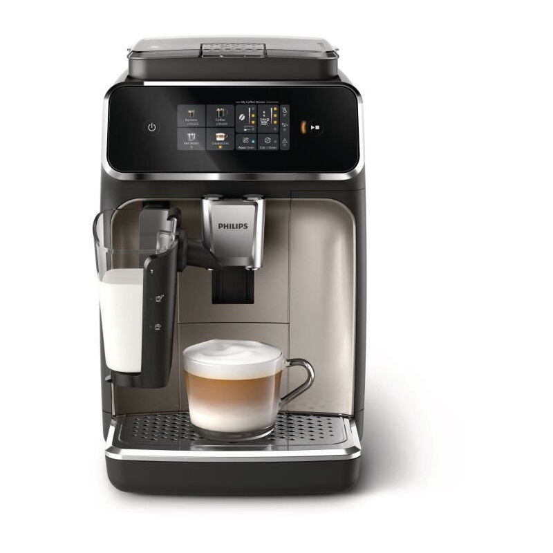 Philips - Machine a espresso automatique Silent Brew EP2336/40 - 4 boissons LatteGo - Noir chromé