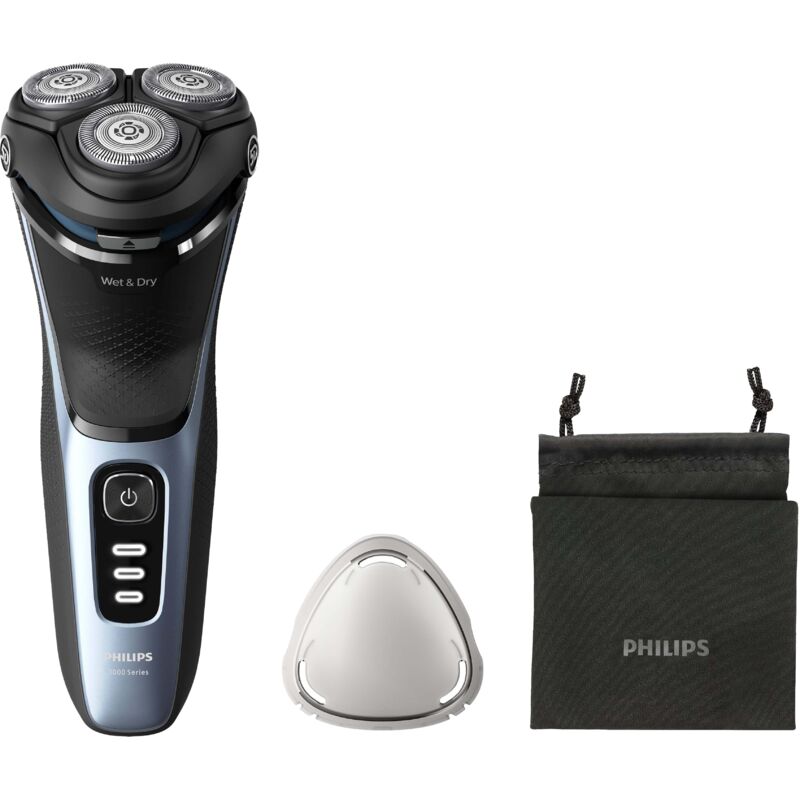 Philips Blau - Shaver 3000 Series S3243/12 Elektrischer Nass- Und Trockenrasierer