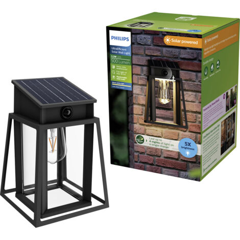 Philips Solar Wandleuchte Lysin Wand 33,5 x 23,5 x 23,5 cm warmweiß