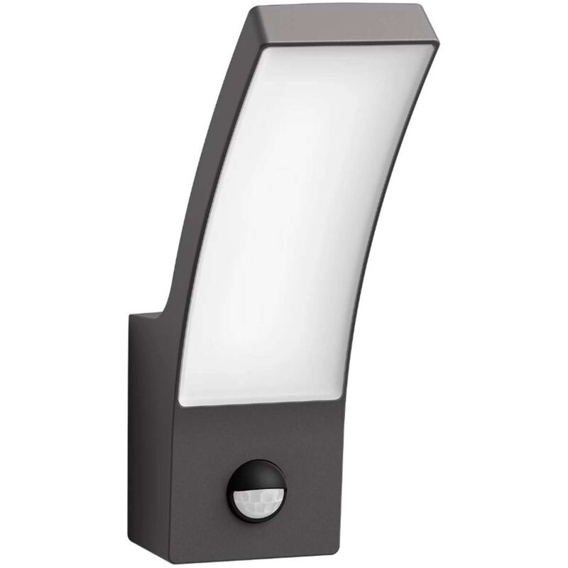 Philips - myGarden - Applique d'extérieur led 24x8 cm, 4000 k, 12 w, avec détecteur, anthracite 929003188801