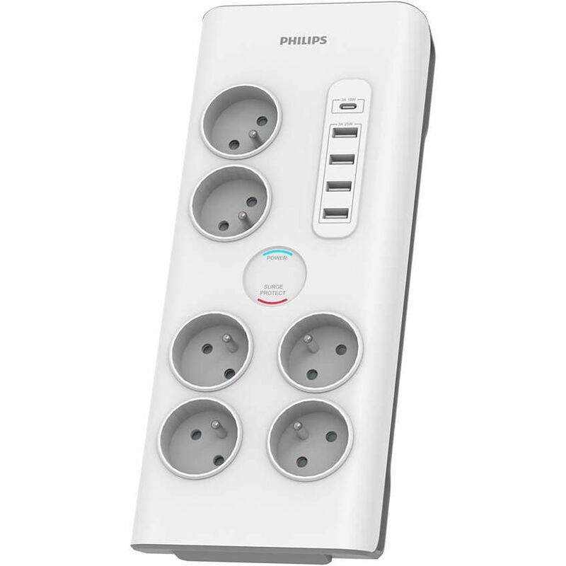 SPN7060WA/60 protection surtension blanc 6 sortie(s) ca 2 m PHIL-SPN7060WA/60 - Philips