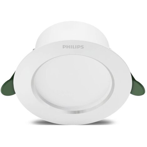 Philips – Spot encastrable LED 2 W blanc chaud – 310 lm – Ø 80 mm – Pour salon, chambre, cuisine – Économie d'énergie – Design moderne