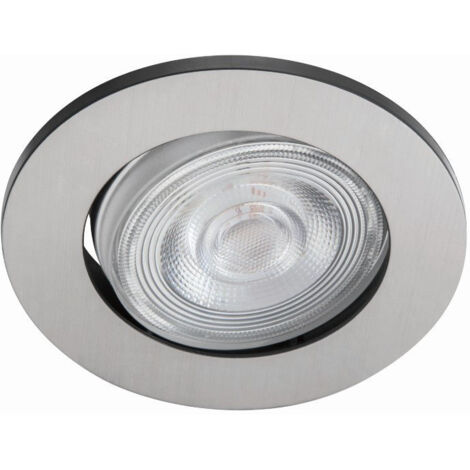 PHILIPS Spot encastrable LED, TARAGON, 380lm, 4,5W, 2700K, argent