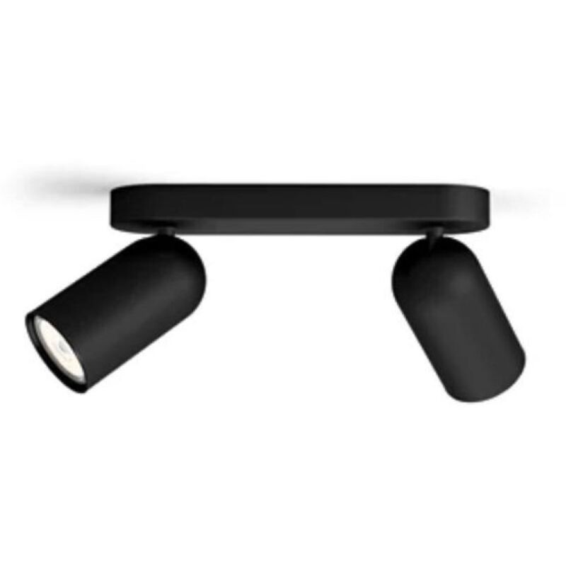 Faretto 2 luci Philips consumer pongee 2xgu10 ip20 nero - 5058230pn