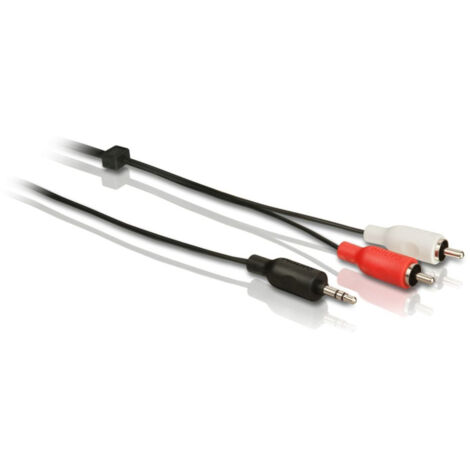 Philips SWA2527W/10 - Cable de Jack Connector (1.5 Metres), Noir