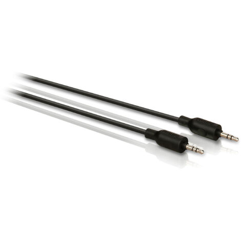 Philips SWA2529W - -Cable de 3,5 mm Klinkenstecker (1,5 Meter), Schwarz
