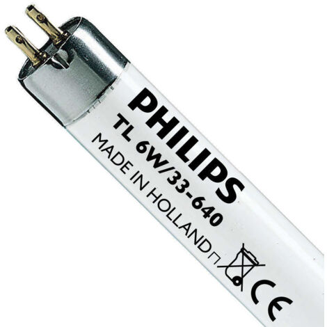 Philips tl mini 6w/33-640 fam/10x25box tl mini standard - lampada fluorescente - classe di efficienza energetica (ell): b - temperatura di