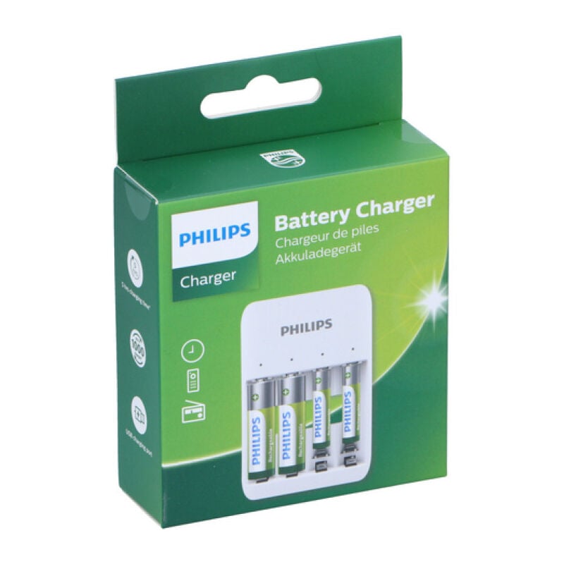 Philips - Chargeur usb pour piles rechargeables