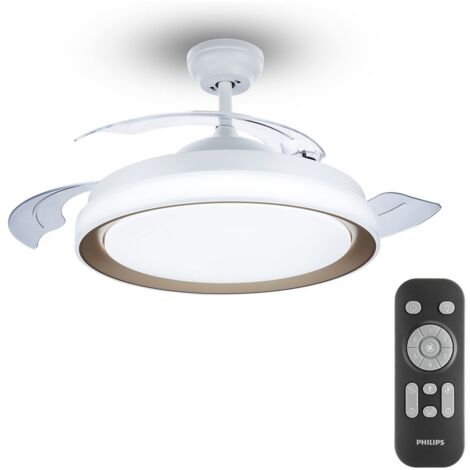 Ventilatore Da Soffitto A LED Per Esterni Con Telecomando | Impermeabile Con Gancio | Nero | Per Gazebo, Patio E Pergolato