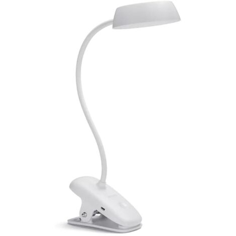 PHILIPS Wiederaufladbare LED Flexo mit Klemme (3W 4000K 175lm) IP20 380x99x290mm weiße Farbe