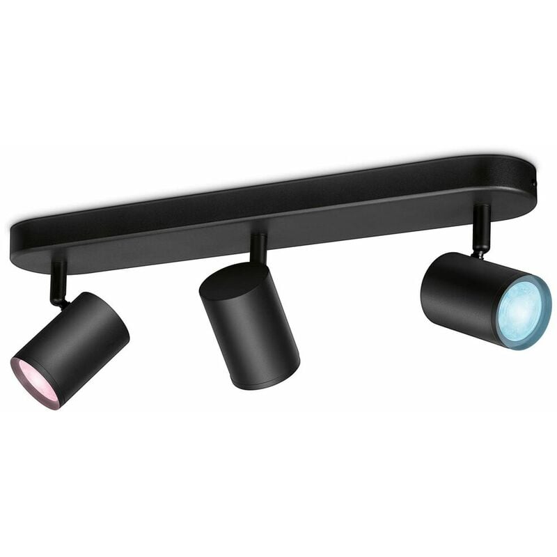 

Regleta led 3 elementos wiz 3x5w rgb 1035 lm color negro - Philips Wiz