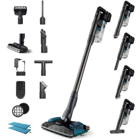Philips XC8057/01 Aspirateur Balai Sans Fil Aquamarine Noir