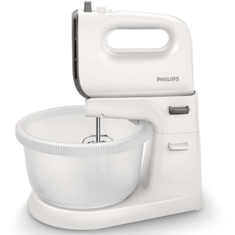 PhilipsPhilips Kneter - 450 W, 5 Geschwindigkeiten + Turbo, Doppelrunder Mixer, Kneter, Grau (HR3741/00)