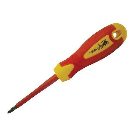 Faithfull VDE Screwdriver Soft Grip Parallel Slotted Tip 3.5 x 100mm