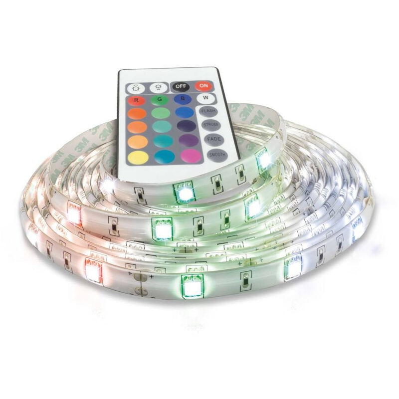 Phoebe LED 5 Metre Strip Kit 32W Dimmable Flexi-Strip with Remote IP65 RGB Flexible Kitchen Under Cabinet Ceiling Light